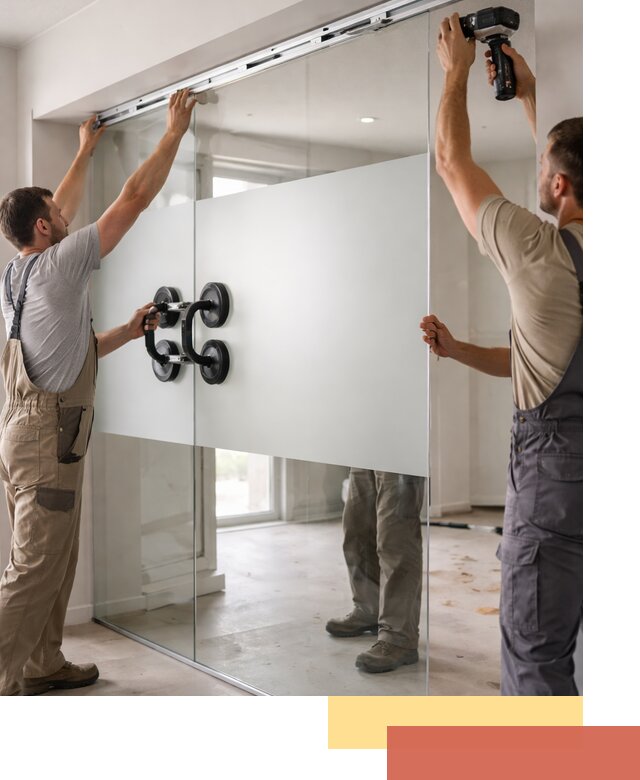 Матовые стеклянные перегородки под ключ в Ялуторовске