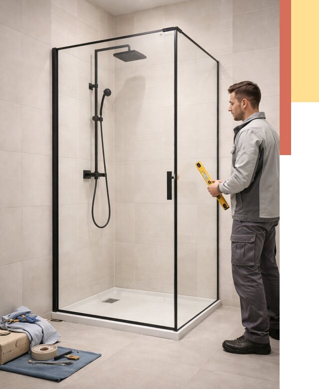 Стеклянные перегородки для душа в Ялуторовске от 12911 руб. | Монтаж под ключ — ОТДЕЛОЧНИК-Лтр