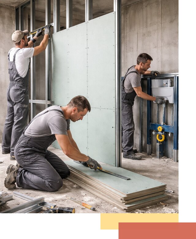 Монтаж и ремонт сантехнических перегородок в Ялуторовске