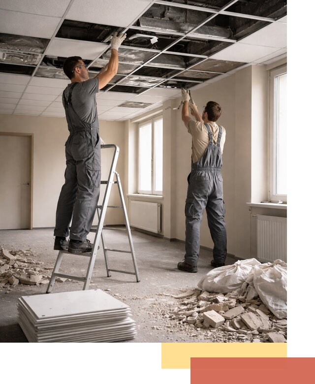 Демонтаж потолков Армстронг профессионально в Ялуторовске