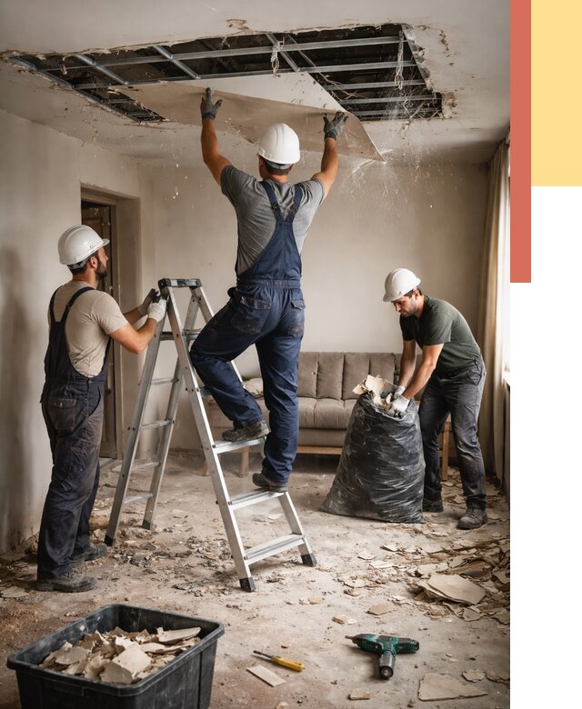 Демонтаж гипсокартонного потолка в Ялуторовске от 434 руб. за м2 — ОТДЕЛОЧНИК-Лтр