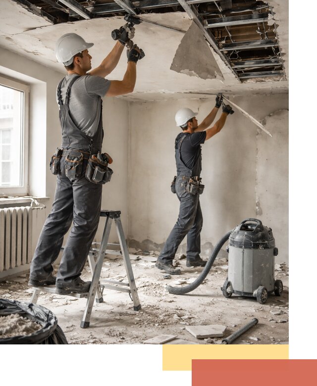 Демонтаж гипсокартонного потолка в Ялуторовске быстро и аккуратно