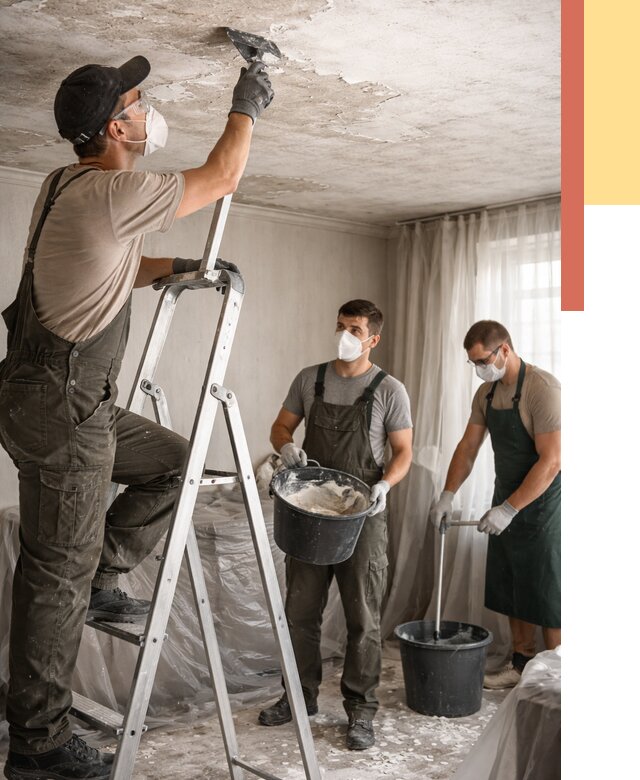 Удаление побелки с потолка в Ялуторовске от 2582 руб. быстро и недорого | ОТДЕЛОЧНИК-Лтр