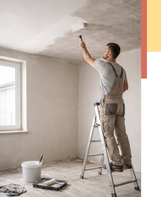 Грунтовка потолка в Ялуторовске от 2582 руб. — быстро и недорого | ОТДЕЛОЧНИК-Лтр