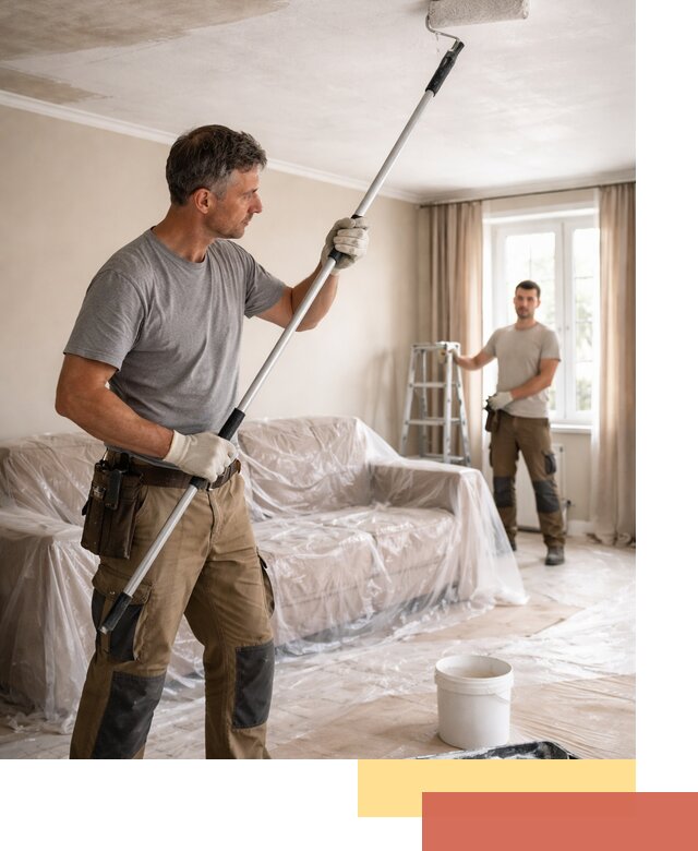 Грунтовка потолка в Ялуторовске — подготовка под покраску и отделку