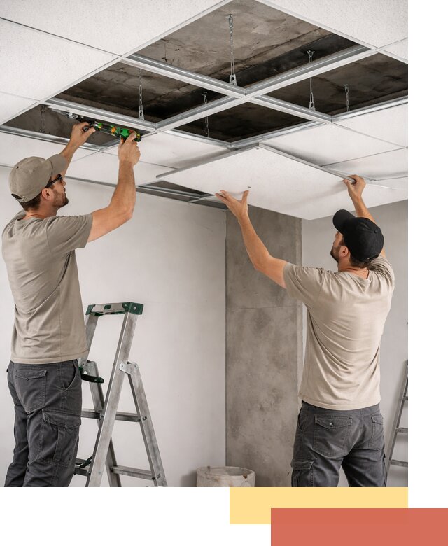 Монтаж потолка Армстронг под ключ в Ялуторовске