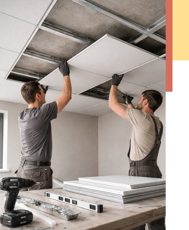 Монтаж кассетного потолка в Ялуторовске от 4648 руб/м2 — установка и сборка | ОТДЕЛОЧНИК-Лтр