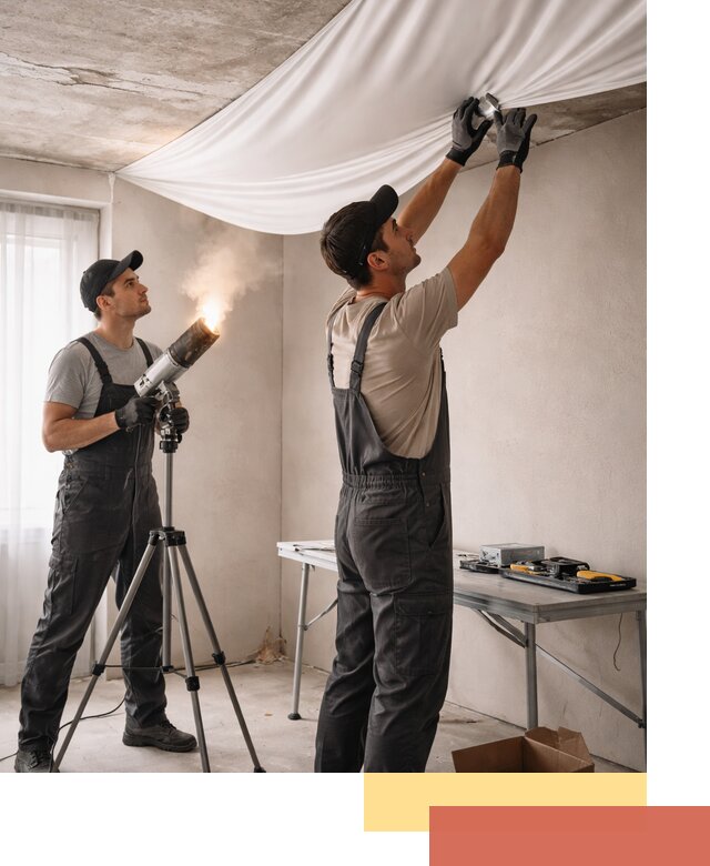 Установка натяжного потолка под ключ в Ялуторовске