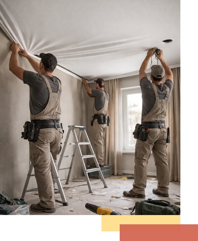 Монтаж матового натяжного потолка в Ялуторовске качественно и быстро