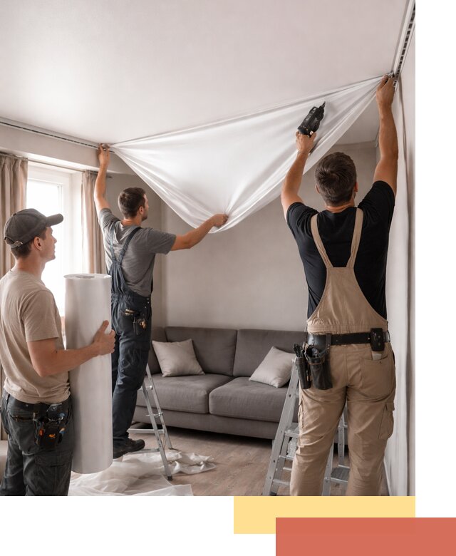 Монтаж сатинового натяжного потолка в Ялуторовске качественно и быстро