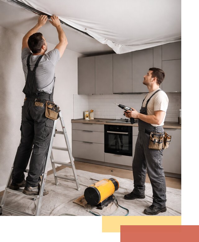 Монтаж натяжного потолка на кухне в Ялуторовске