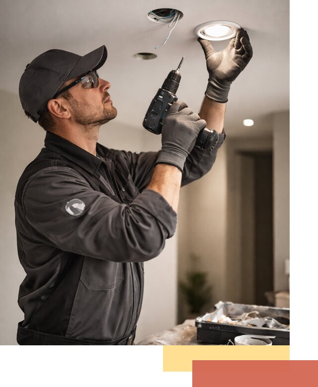 Установка точечных светильников в натяжной потолок в Ялуторовске