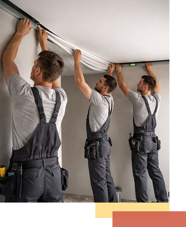 Теневые натяжные потолки в Ялуторовске: монтаж и отделка быстро и качественно