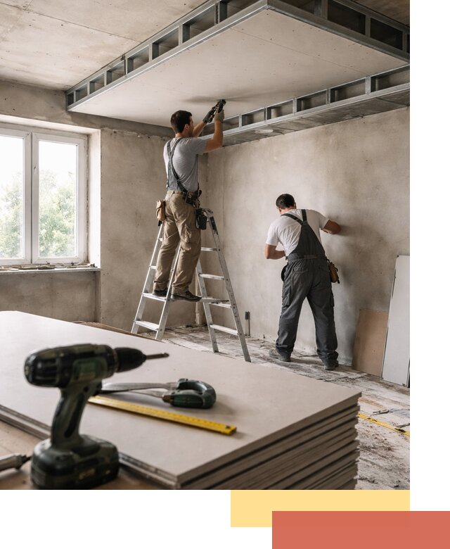 Двухуровневый потолок из гипсокартона в Ялуторовске