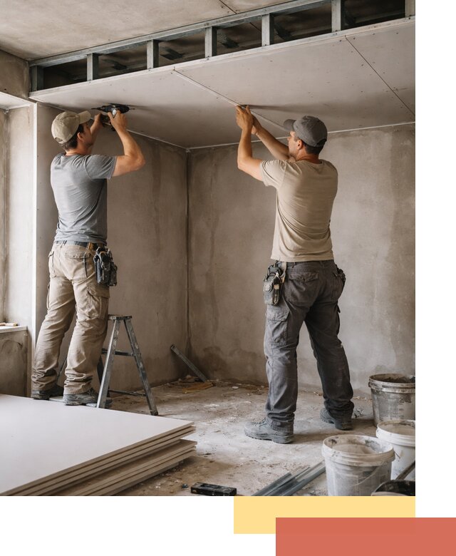 Короб из гипсокартона на потолке под ключ в Ялуторовске