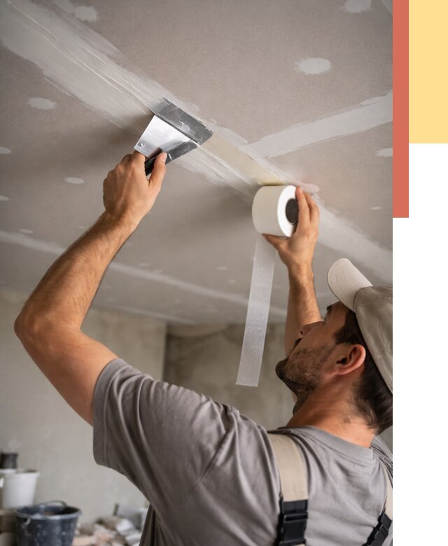 Обработка швов потолка ГКЛ в Ялуторовске от 7747 руб. под ключ | ОТДЕЛОЧНИК-Лтр