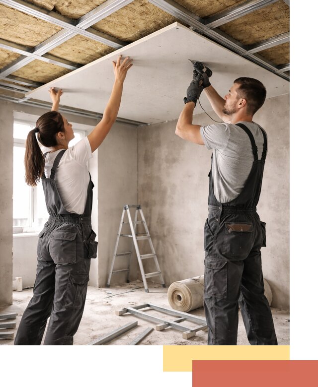 Звукоизоляция потолка из ГКЛ в Ялуторовске профессионально и надежно