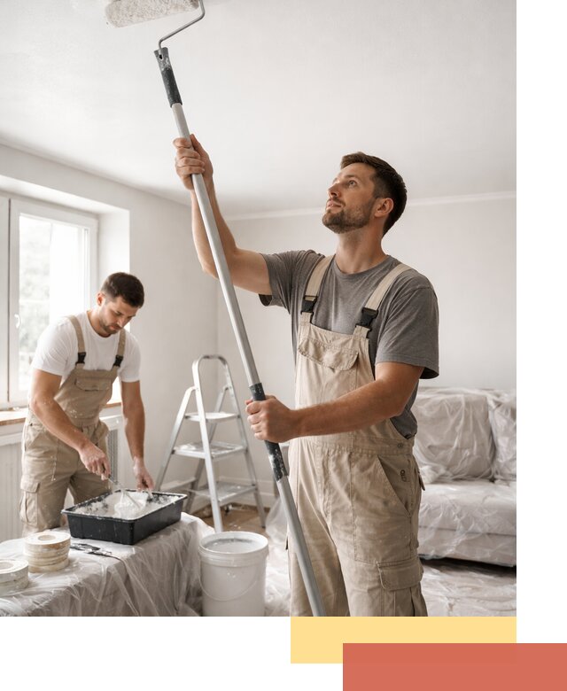 Покраска потолка водоэмульсионной краской в Ялуторовске