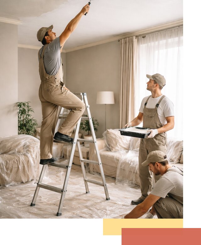 Покраска потолков акриловой краской в Ялуторовске качественно и быстро