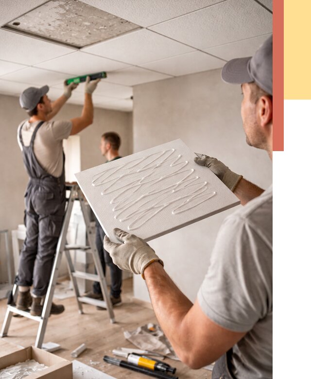 Монтаж потолочной плитки в Ялуторовске от 4648 руб. — быстро и недорого | ОТДЕЛОЧНИК-Лтр