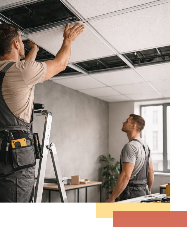 Монтаж потолочной плитки в Ялуторовске качественно и в срок