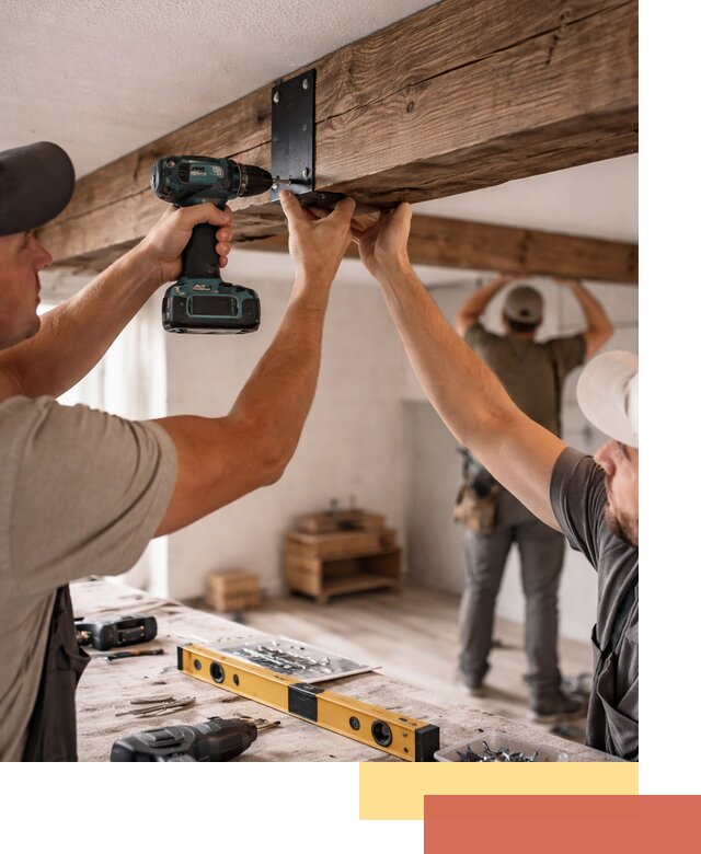 Монтаж декоративных потолочных балок в Ялуторовске