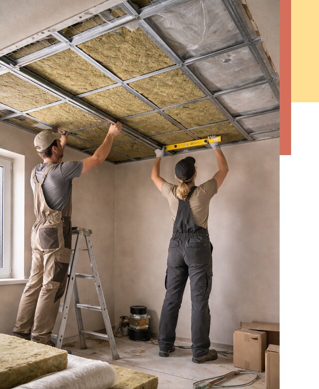 Шумоизоляция потолка в Ялуторовске от 1291 руб. под ключ — услуги ОТДЕЛОЧНИК-Лтр